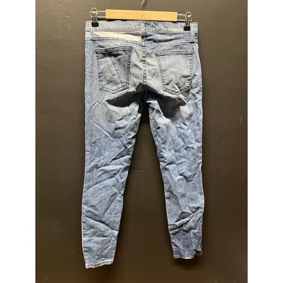 Current/Elliott The Stiletto Patchwork Skinny Blue Jeans Womens 27 - Picture 3 of 5